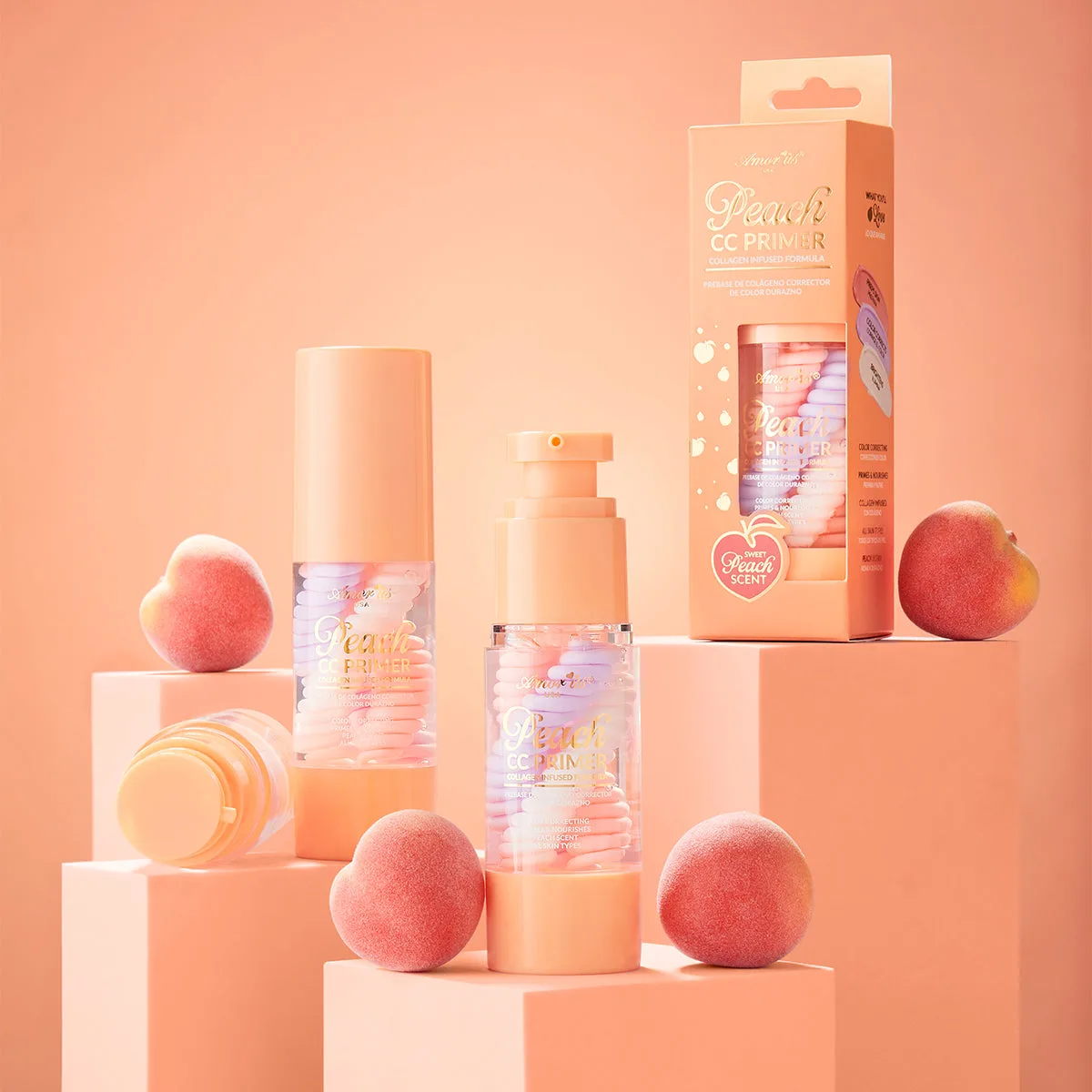 Peach CC Primer - Collagen Infused Formula