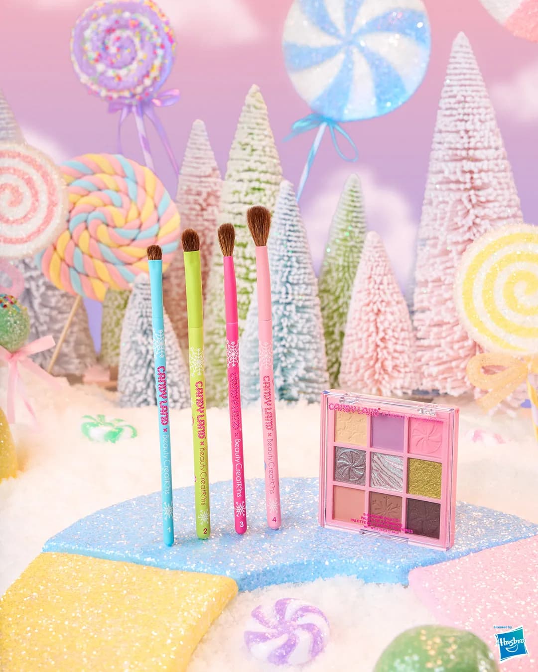 PALETA 9 TONOS Y 4 PCS BROCHAS CANDY LAND