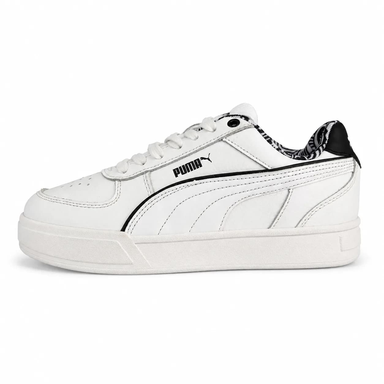 Tenis estilo Puma blanco negro